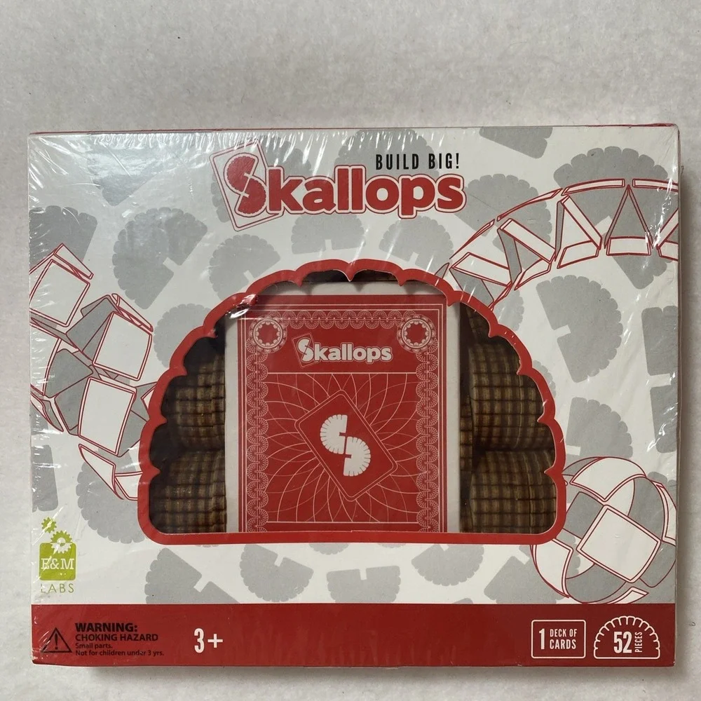 Scallops Build Big! Construction Set 1 Deck of Cards 52 Laser Cut Pieces‎ NEW
